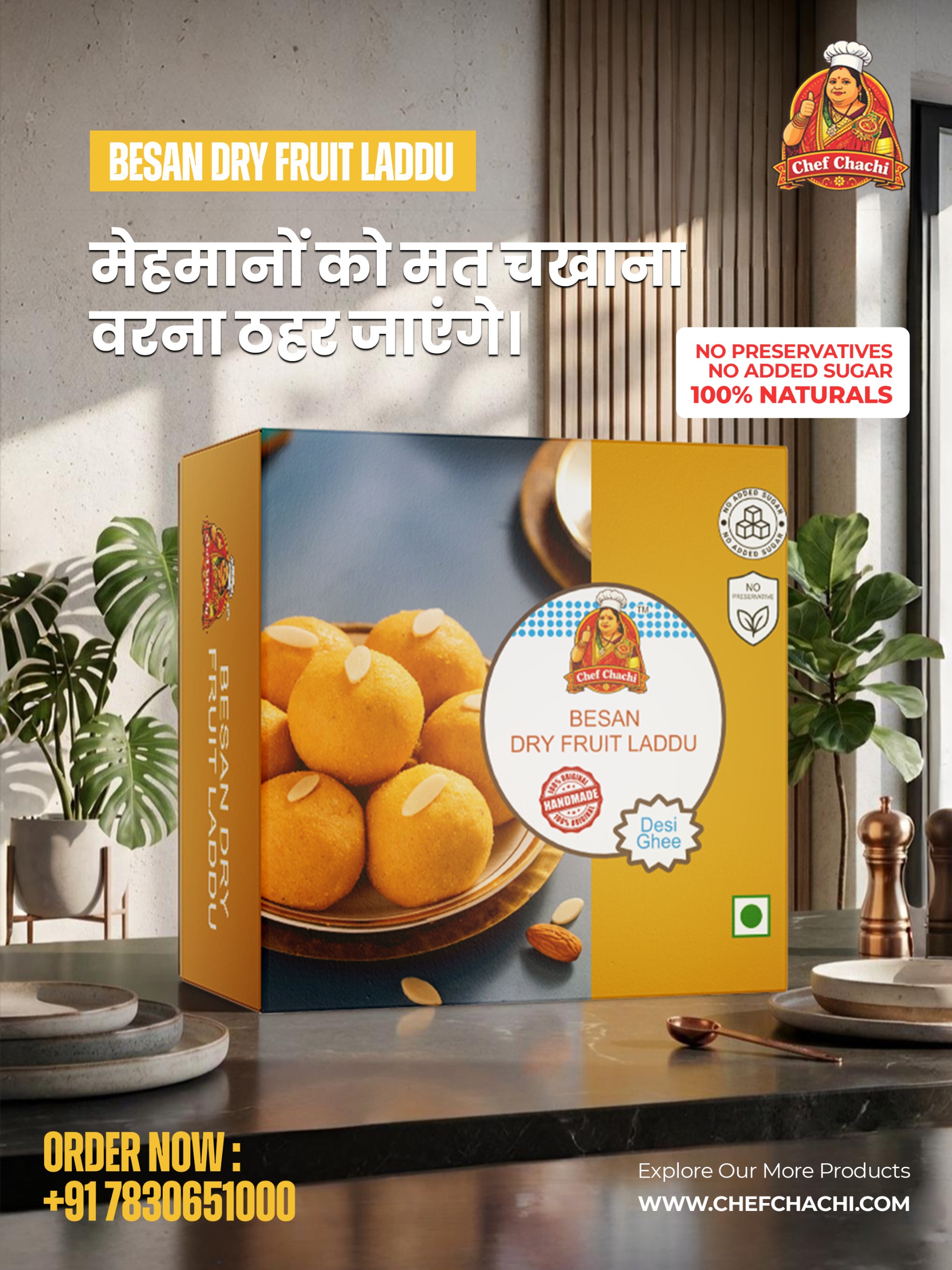 Besan Dry Fruit Laddu